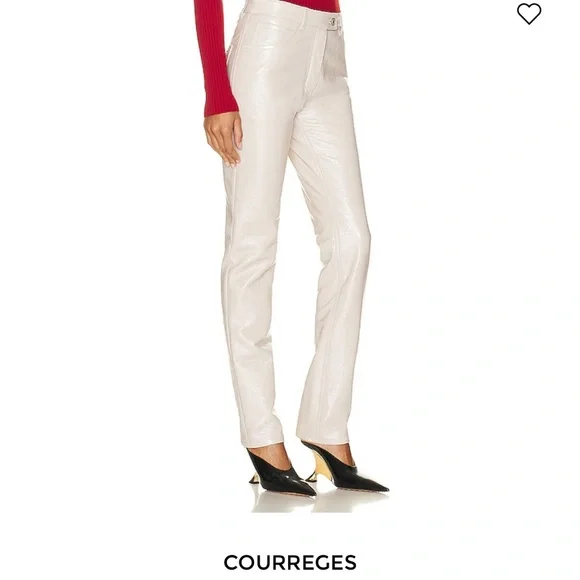 Courreges 5 pocket vinyl coated pants size 38 FR